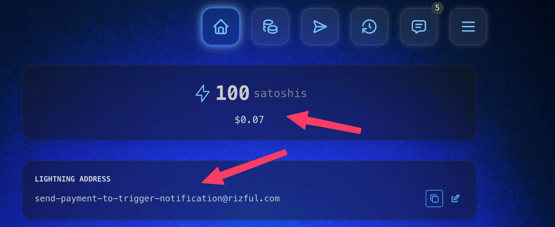 Fund your test vault with a small amount