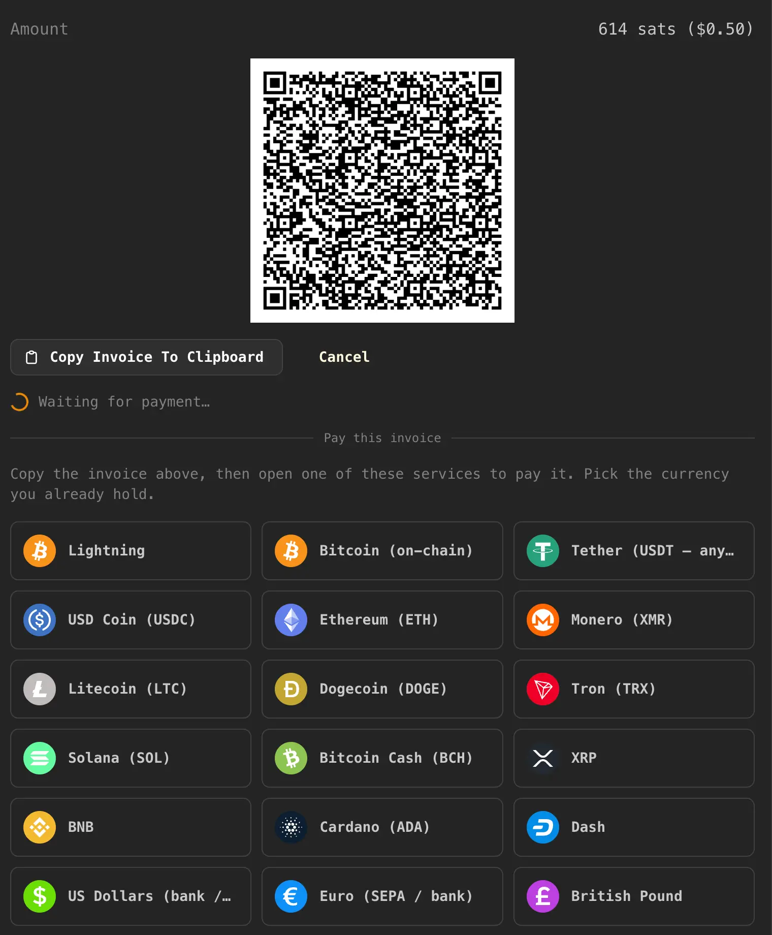 PayInvoiceWizard: an embedded payment assistant that helps customers route from many assets into one Lightning invoice.