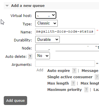 Adding a queue with a hosted RabbitMQ service