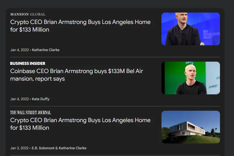Brian Armstrong buys a big fancy house