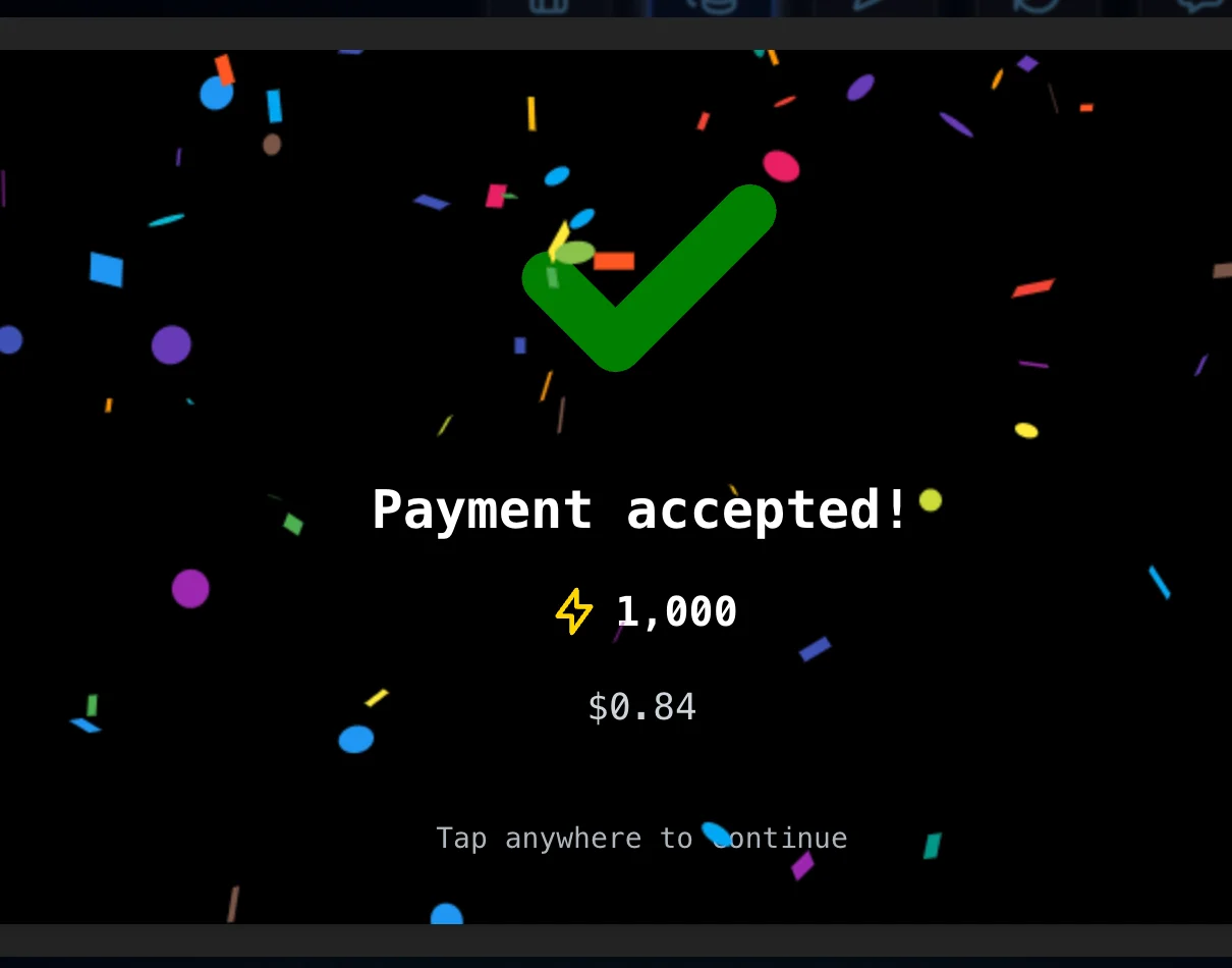 Payment accepted