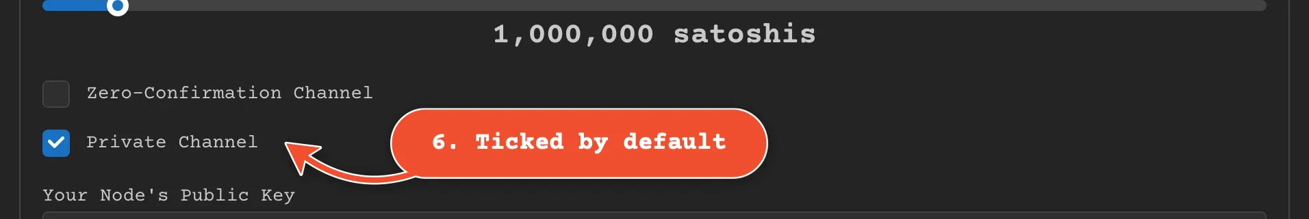 'Private Channel' is ticked by default