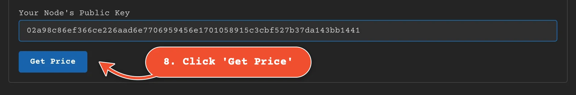 Click 'Get Price'