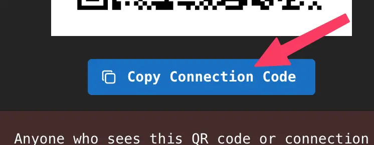 Copy the NWC connection code