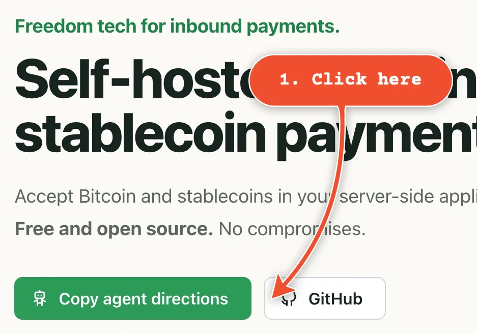 On openreceive.org, click 'Copy agent directions'