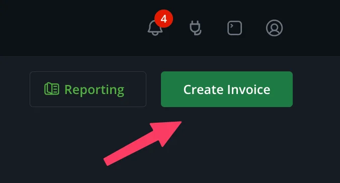 Click 'Create Invoice'