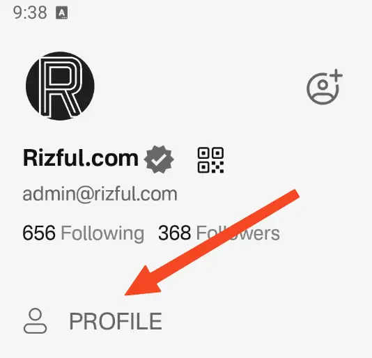 In Primal, click 'Profile'