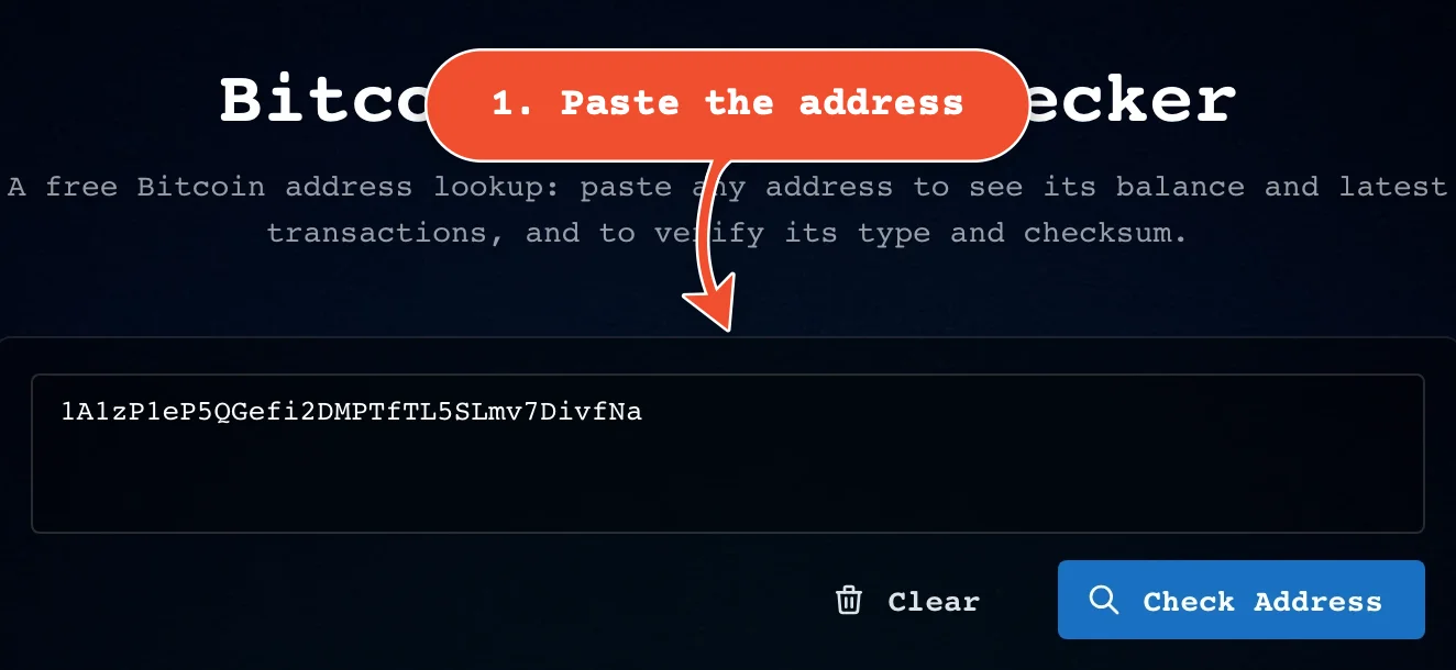Paste the address into the box