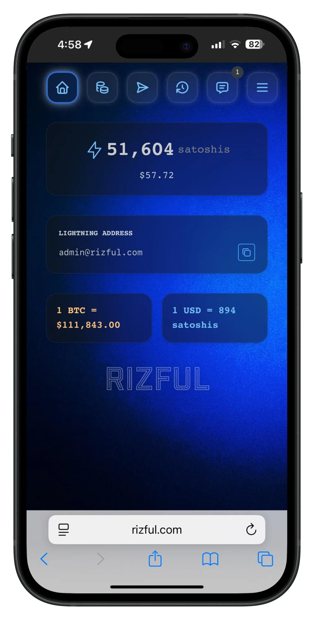 Rizful loads super-fast from any mobile web browser