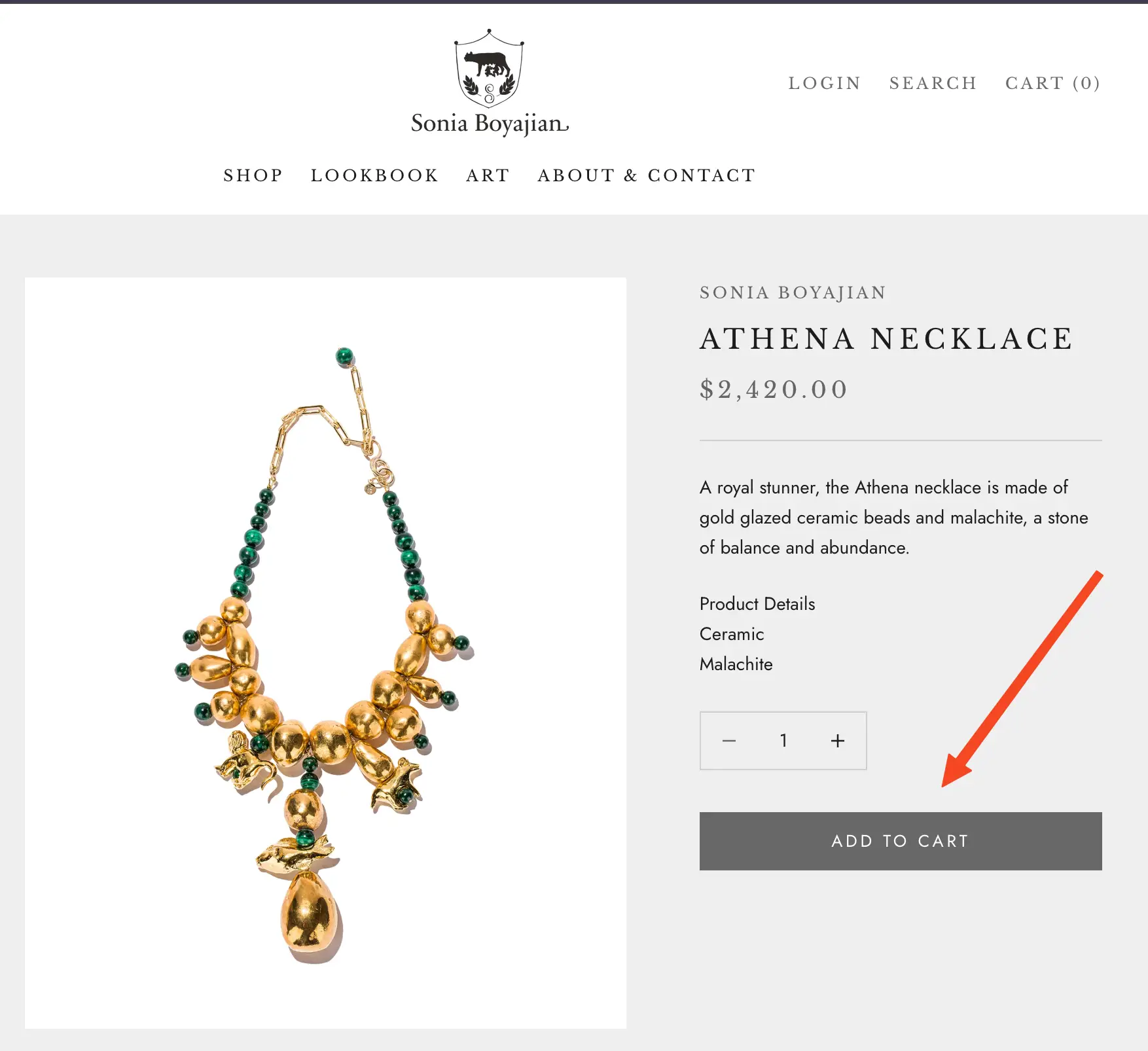 Add items to cart 