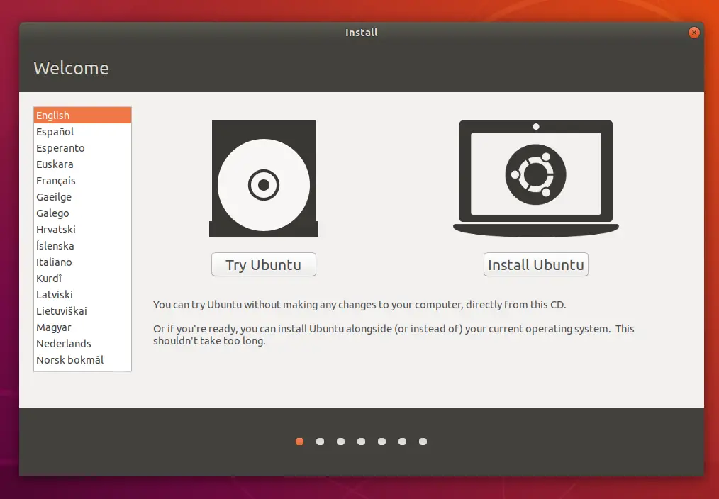 You've arrived at the Ubuntu installer