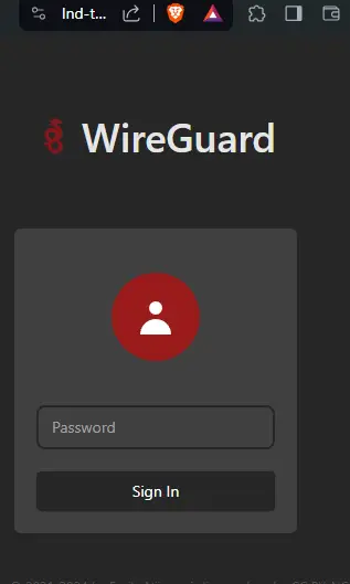 Wireguard login